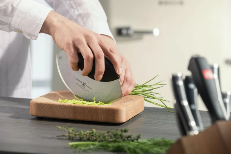 Nóż kolebkowy 18 cm do ziół warzyw