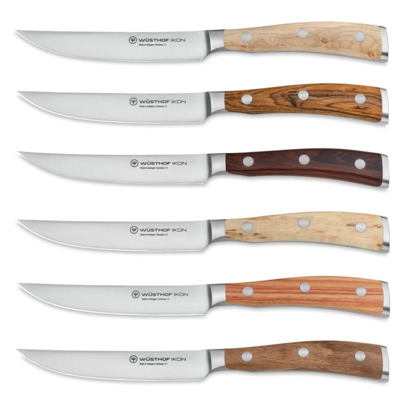 Zestaw 6 noży stekowch 12 cm w torbie skórzanej IKON