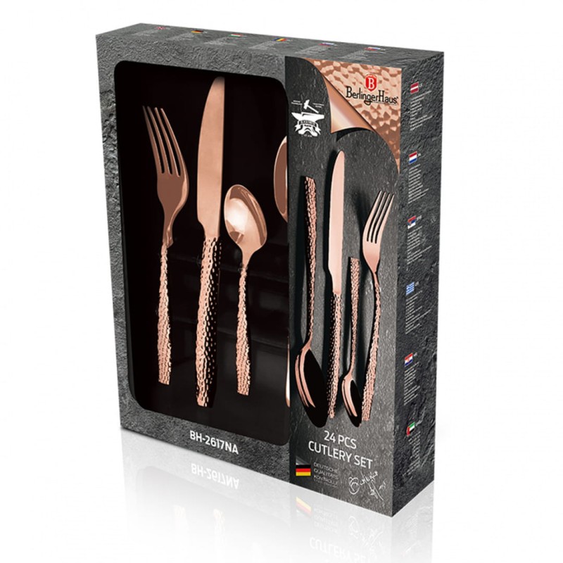Sztućce zestaw sztućców 24 elem. BERLINGER HAUS ROSE GOLD