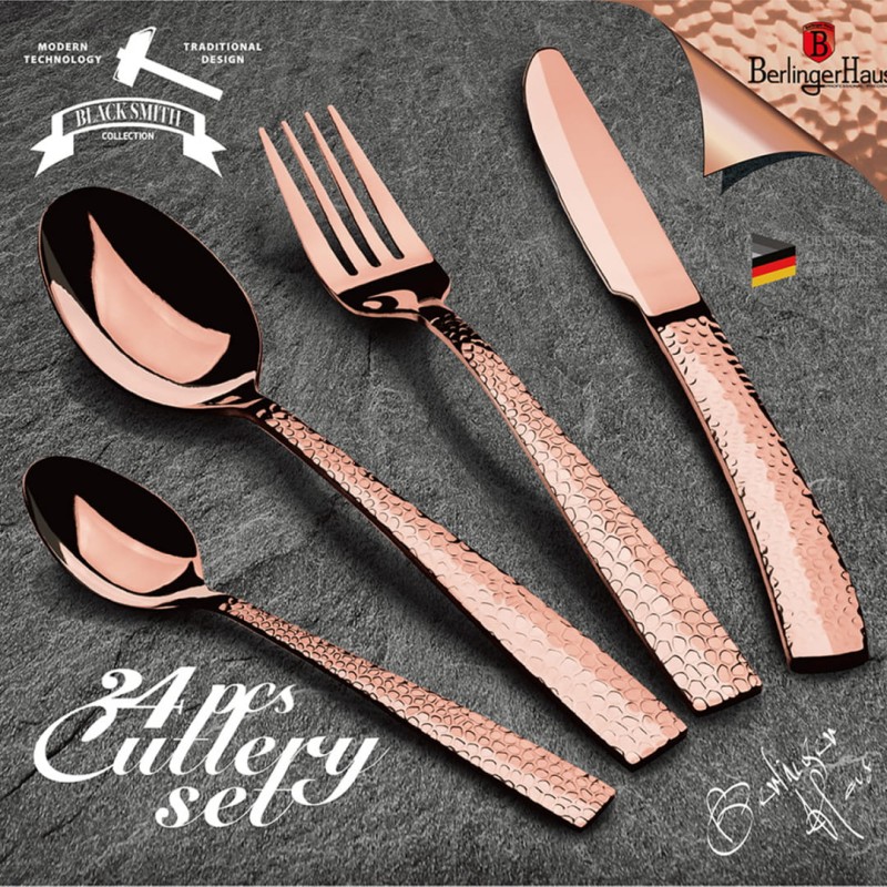 Sztućce zestaw sztućców 24 elem. BERLINGER HAUS ROSE GOLD