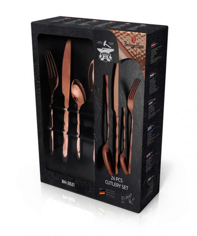 Sztućce zestaw sztućców 24 elem. BERLINGER HAUS ROSE GOLD
