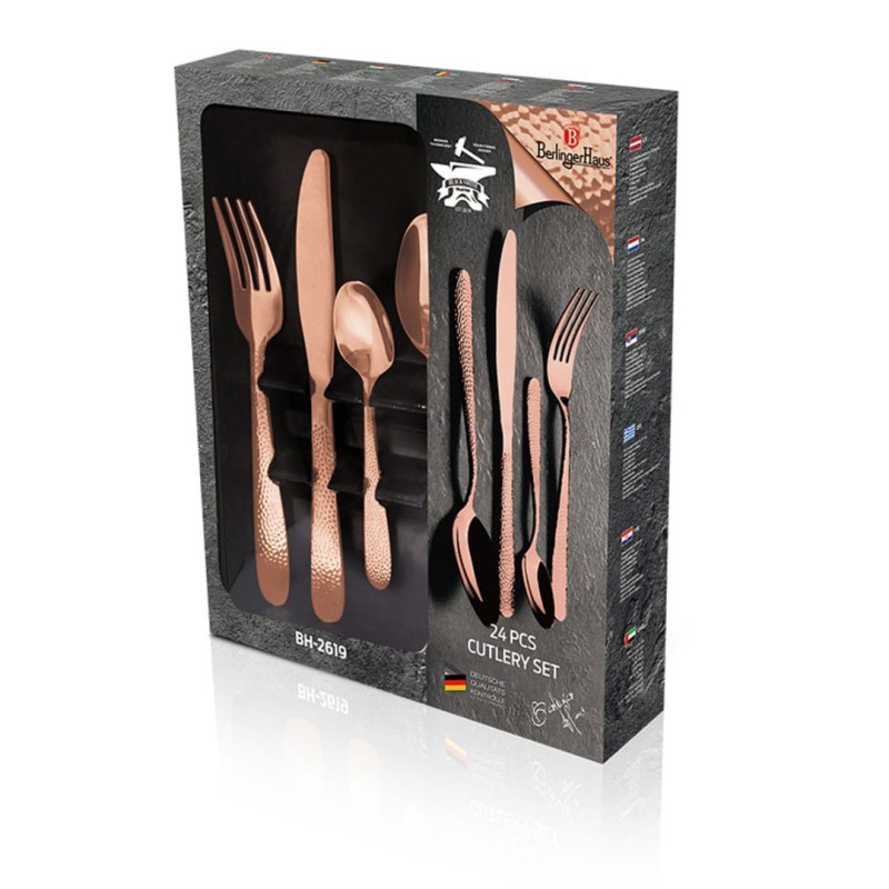 Sztućce zestaw sztućców 24 elem. BERLINGER HAUS ROSE GOLD