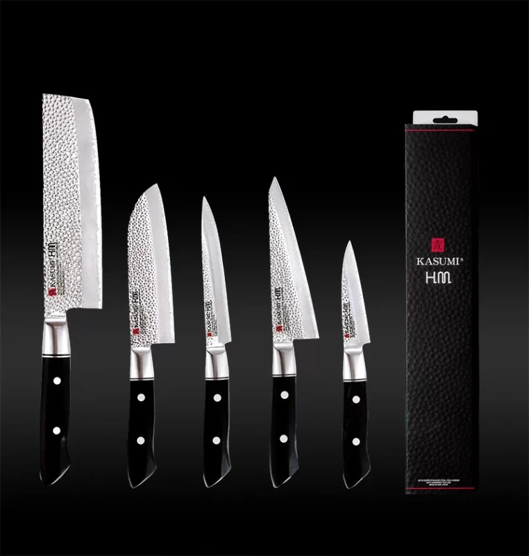 Nóż Santoku mały kuty VG10 HM dł. 13 cm młotkowany