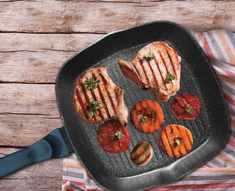 Patelnia grillowa z powłoką granitową 28 cm BERLINGER HAUS AQUAMARINE