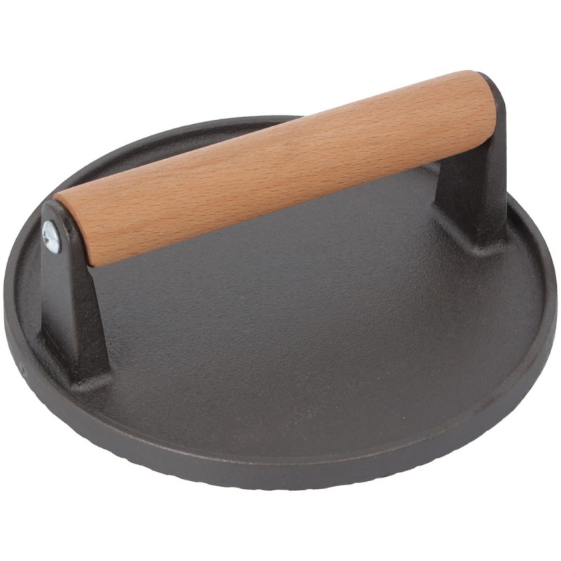 Praska do grillowania burgerów steków mięsa żeliwna 18 cm