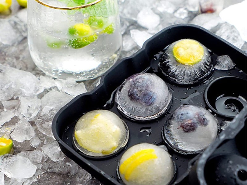 Forma silikonowa 6 kul lodowych do drinków napojów wody