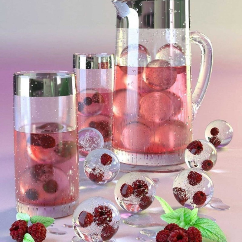 Forma silikonowa 6 kul lodowych do drinków napojów wody