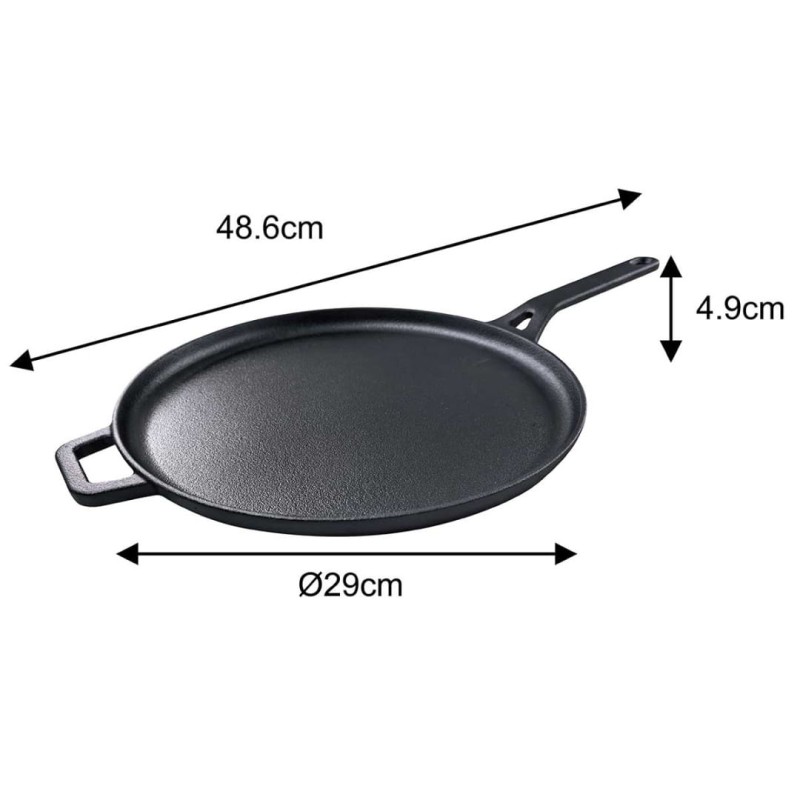 Patelnia żeliwna do nalesników pizzy 29cm KINGHOFF KH-