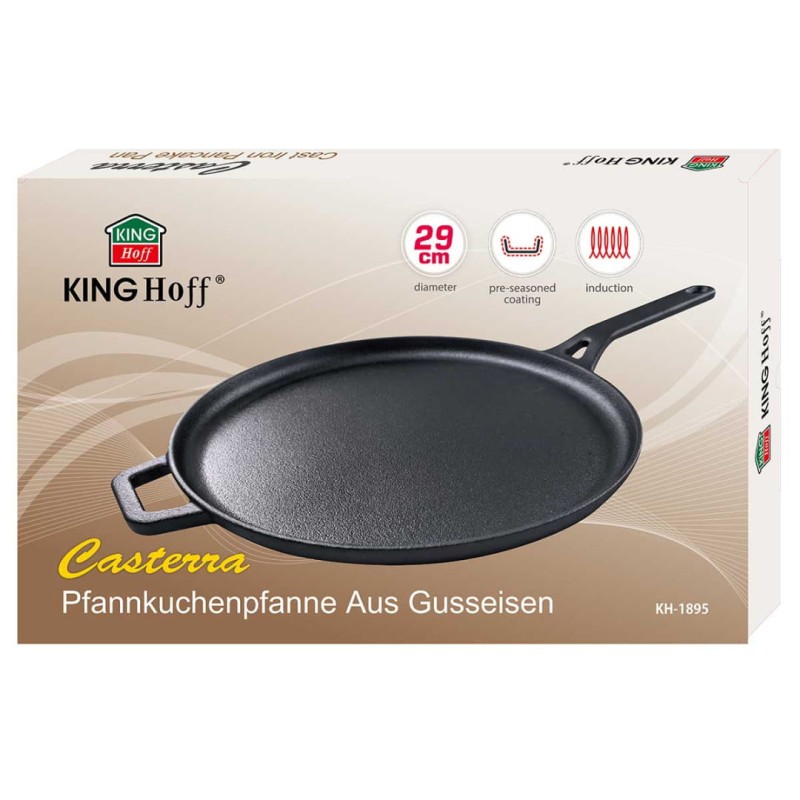 Patelnia żeliwna do nalesników pizzy 29cm KINGHOFF KH-
