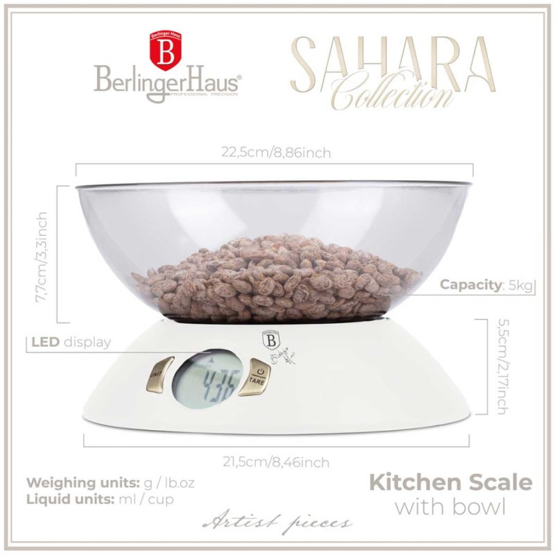 Waga kuchenna z misą BERLINGER HAUS SAHARA