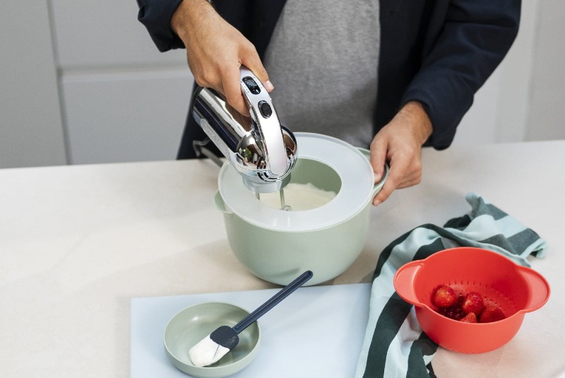 Miska do miksowania z pokrywą odporną na rozchlapywanie Chef It 3000 ml Coral