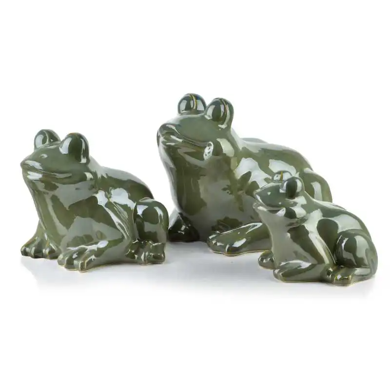 Figura żaba ceramiczna 21x22x17cm MAVE GREEN