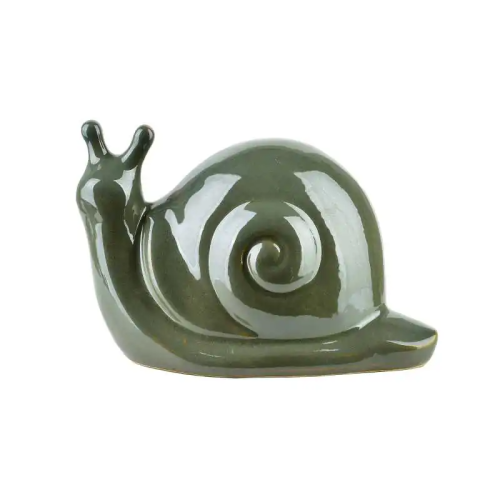 Figura ślimak ceramiczny 19x11x11cm MAVE GREEN