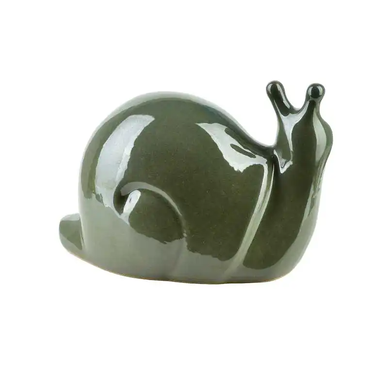 Figura ślimak ceramiczny 19x11x11cm MAVE GREEN