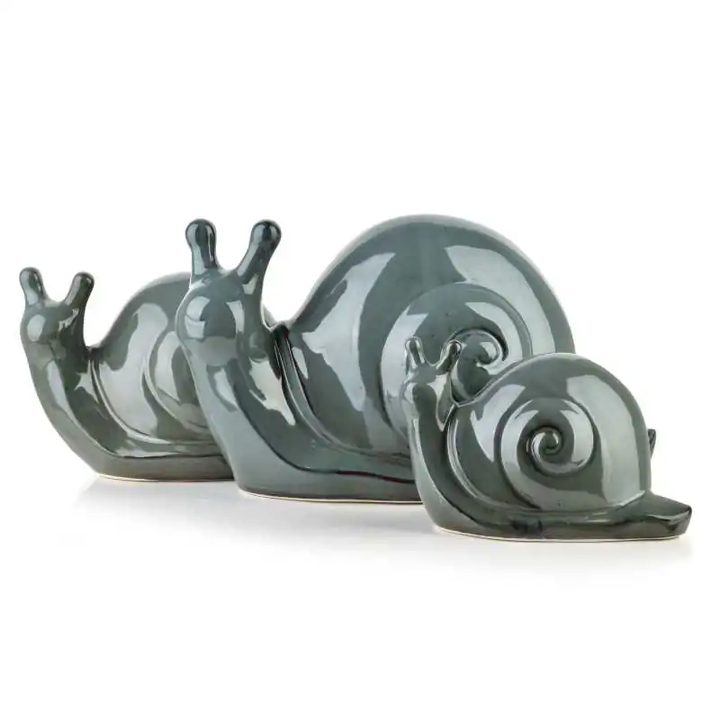 Figura ślimak ceramiczny 19x11x11cm MAVE BLUE