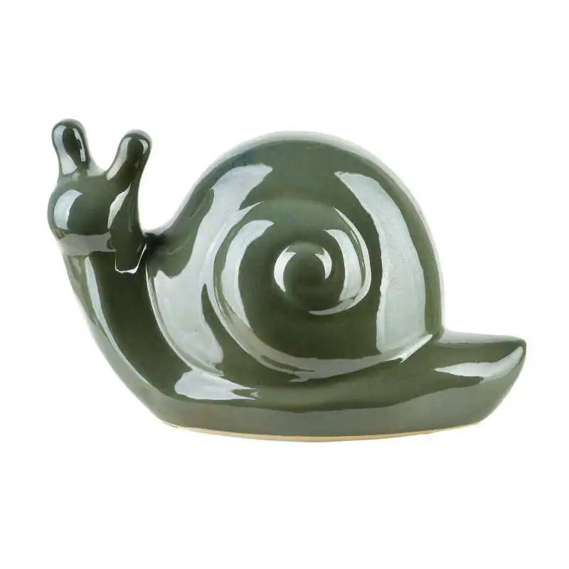 Figura ślimak ceramiczny 25x14,5x15cm MAVE GREEN