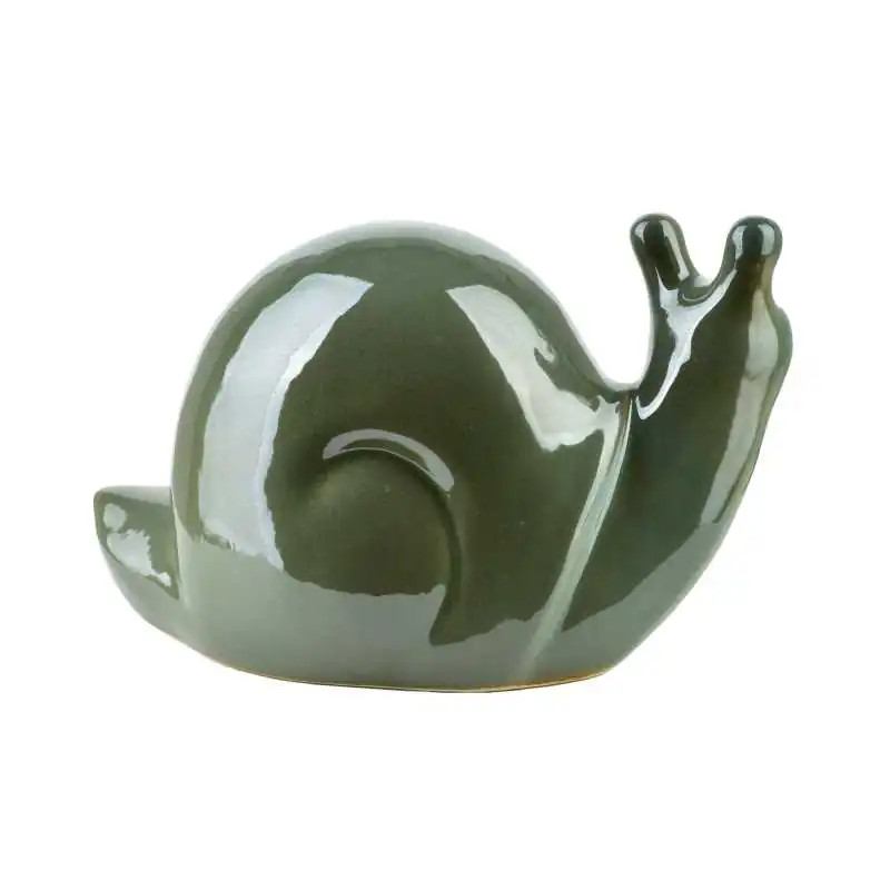 Figura ślimak ceramiczny 25x14,5x15cm MAVE GREEN