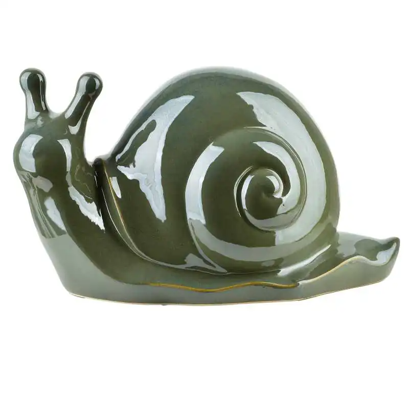 Figura ślimak ceramiczny 34,5x18x19,5cm MAVE GREEN