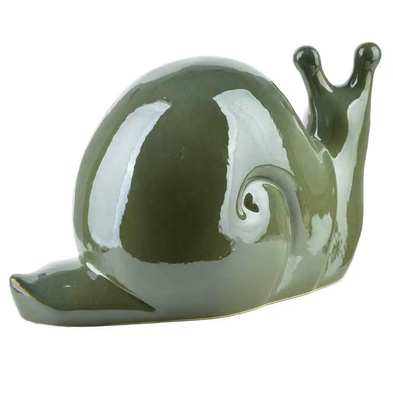 Figura ślimak ceramiczny 34,5x18x19,5cm MAVE GREEN