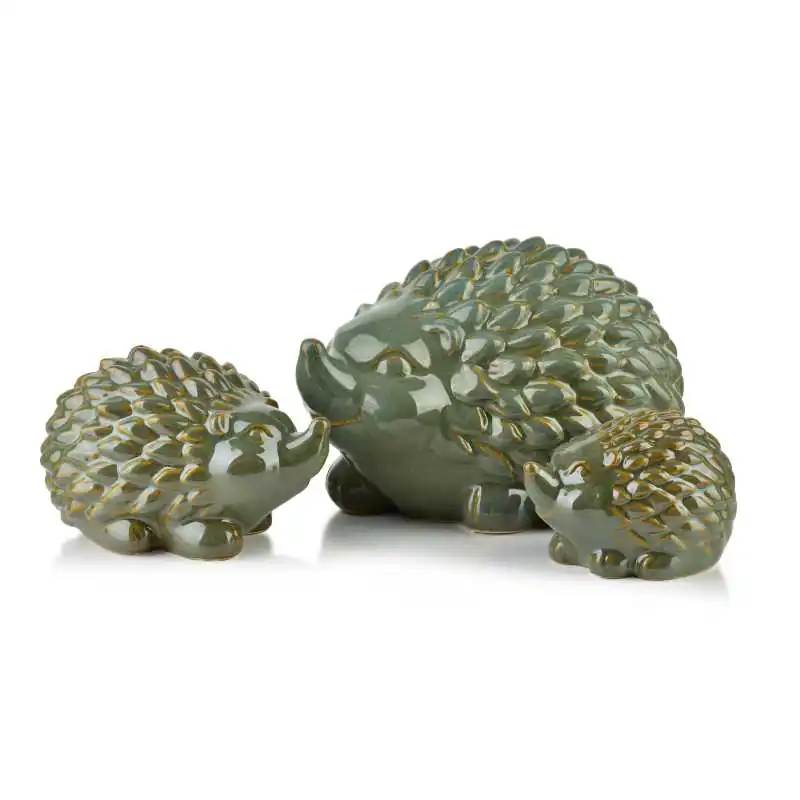 Figura jeż ceramiczny 10x8x7cm MAVE GREEN