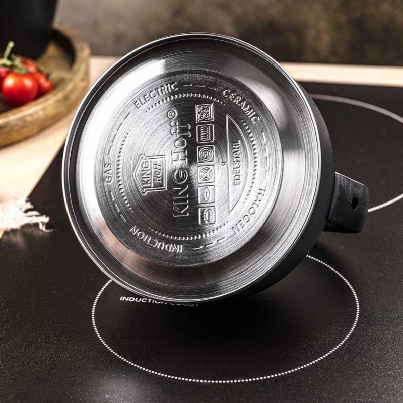 Czajnik z gwizdkiem 1,5L KINGHOFF czarny mat