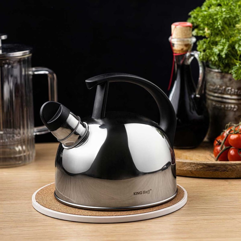 Czajnik z gwizdkiem 1,5L KINGHOFF srebrny