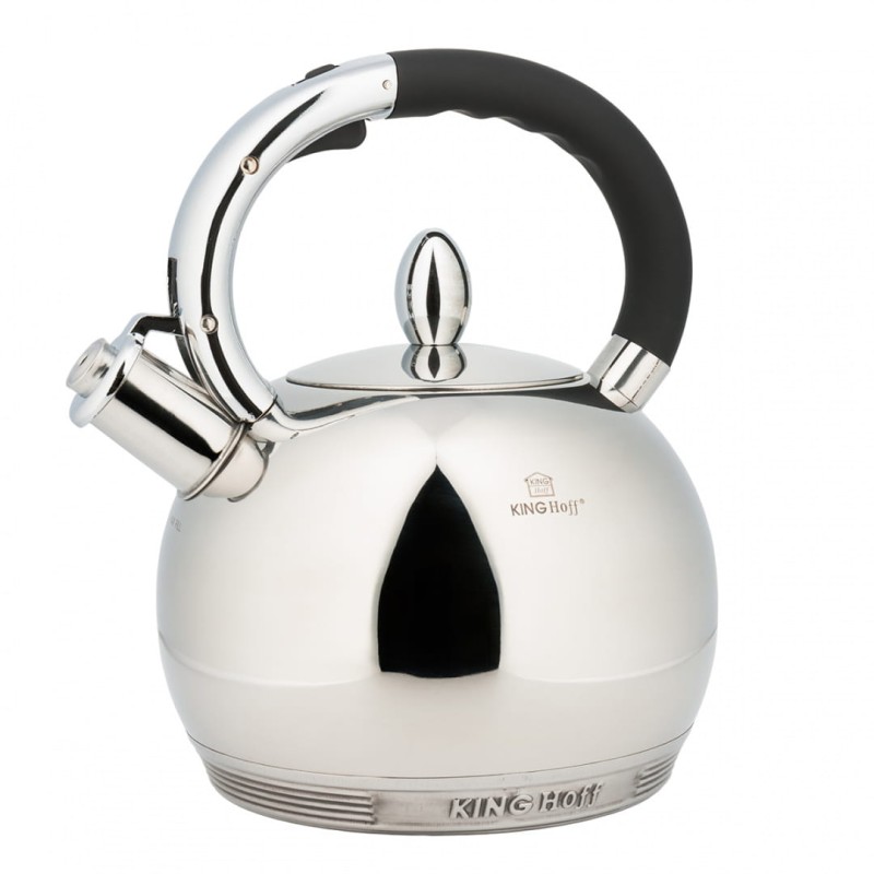Czajnik z gwizdkiem 3L KINGHOFF srebrny połysk