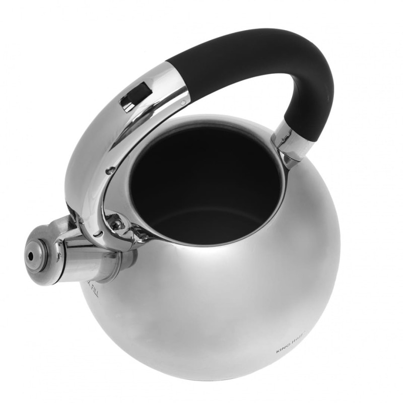 Czajnik z gwizdkiem 3L KINGHOFF srebrny połysk