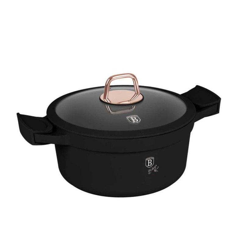 Garnek z powłoką tytanową 24cm BERLINGER HAUS czarny