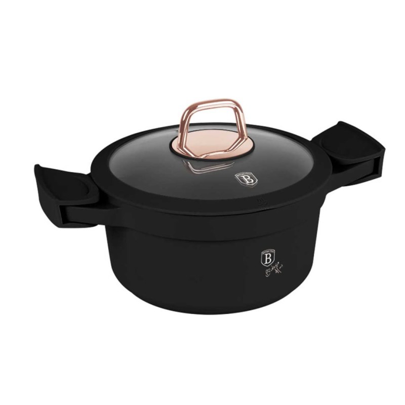 Garnek z powłoką tytanową 20cm BERLINGER HAUS czarny
