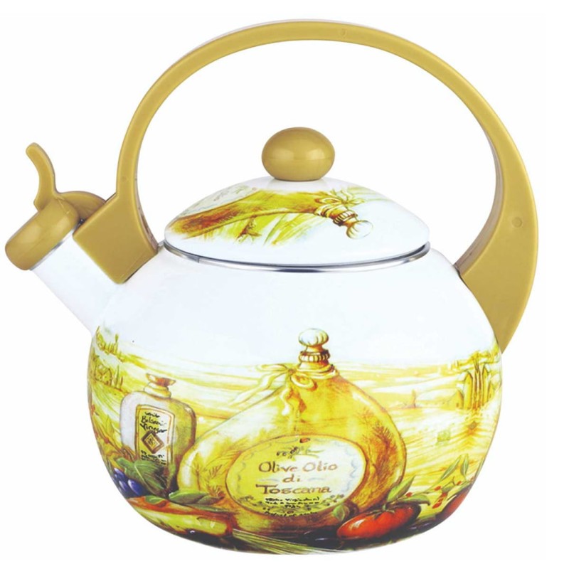 Czajnik emaliowany 2L z gwizdkiem KINGHOFF Toskania