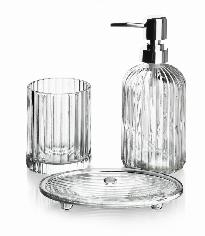 Komplet Łazienkowy 400ml ARI srebrna pompka