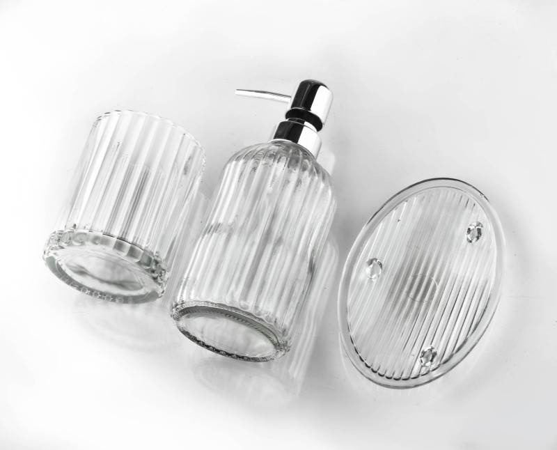 Komplet Łazienkowy 400ml ARI srebrna pompka