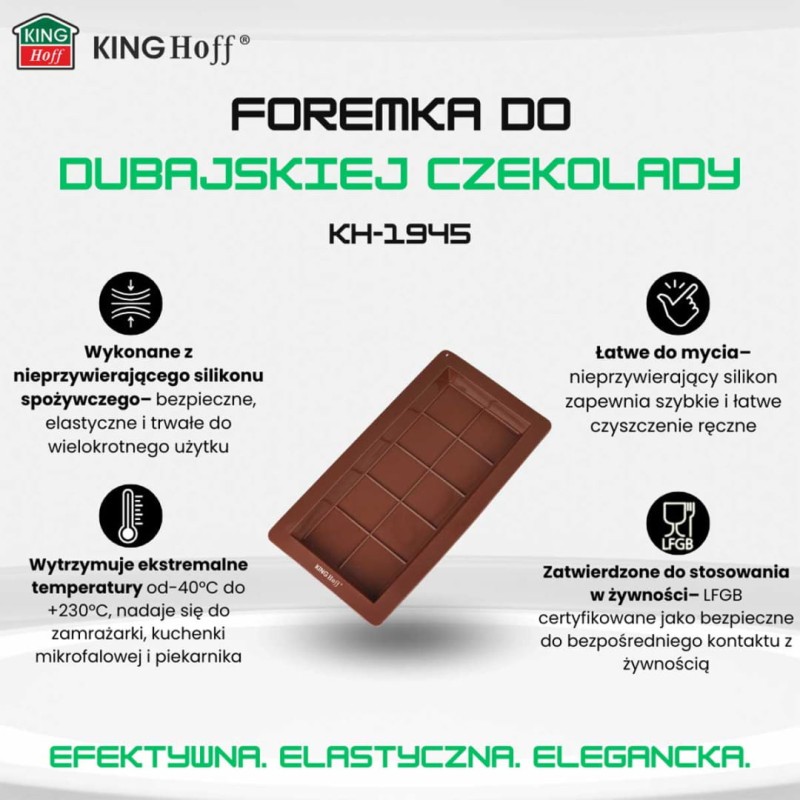 Forma silikonowa do czekolady dubajskiej KINGHOFF