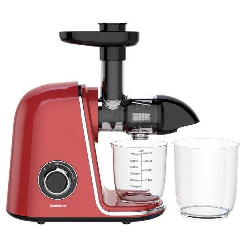 Sokowirówka wyciskarka wolnoobrotowa czerwona KLAUSBERG