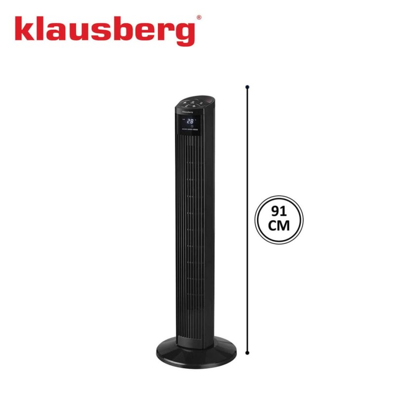 Wentylator kolumnowy podłogowy z pilotem 91cm KLAUSBERG czarny