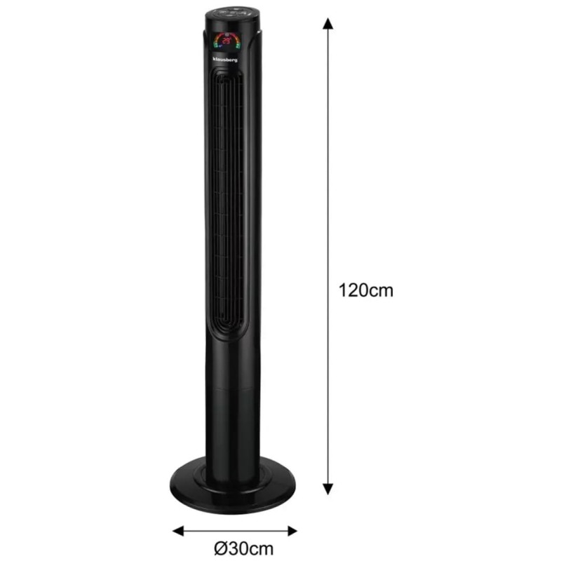 Wentylator kolumnowy podłogowy z pilotem KLAUSBERG 120cm czarny