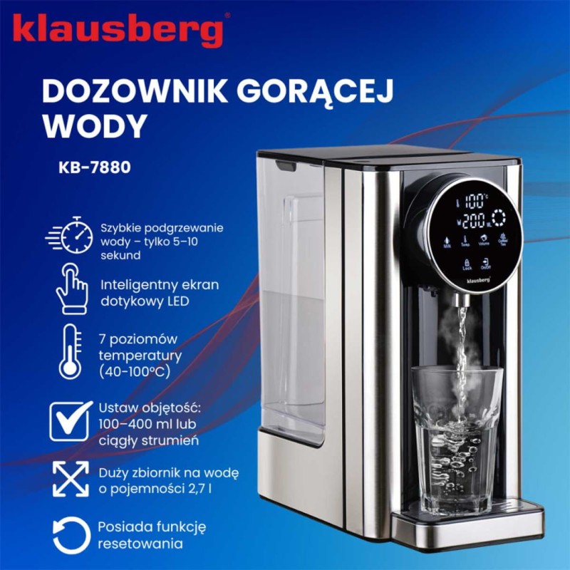 Dyspenser dozownik gorącej wody 2,7L KLAUSBERG