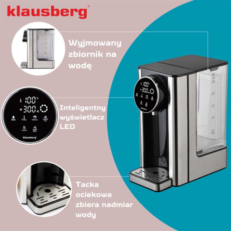 Dyspenser dozownik gorącej wody 2,7L KLAUSBERG