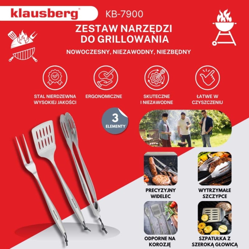 Zestaw przyborów do grillowania na grilla KLAUSBERG
