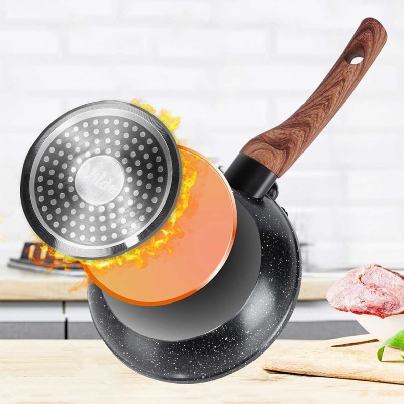 Mini patelnia z powłoką granitową 16cm BLACK&WOOD