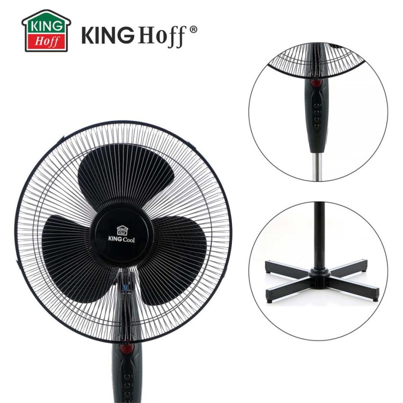 Wentylator wiatrak stojący połogowy 40cm KINGCOOL czarny