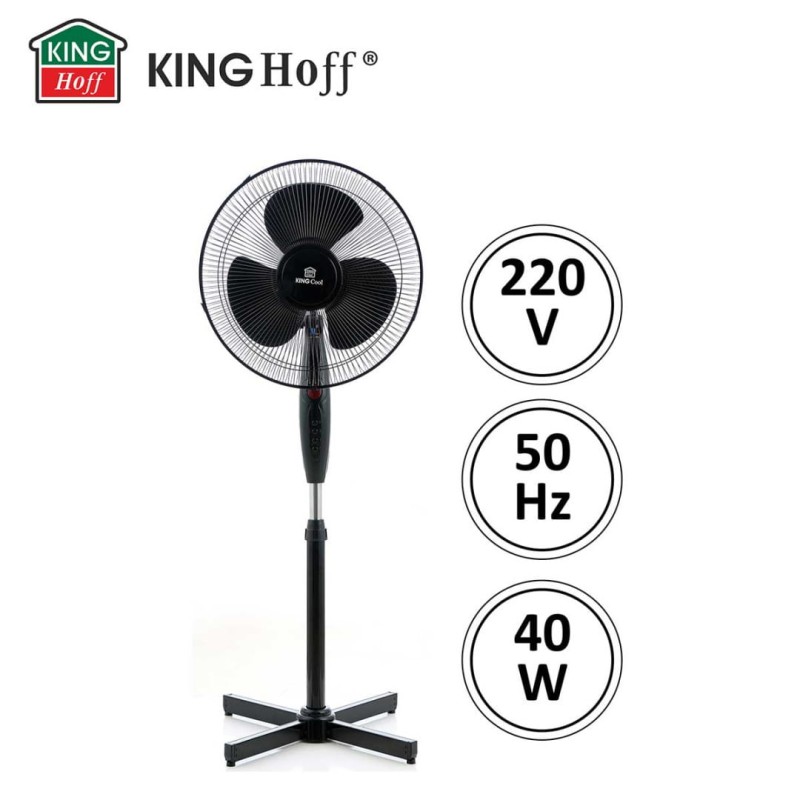 Wentylator wiatrak stojący połogowy 40cm KINGCOOL czarny