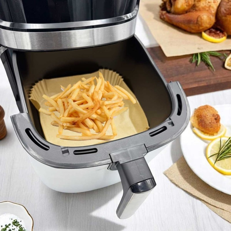 Wkład filtr papierowy do frytownicy Air Fryer kwadratowy 20x20cm 50szt. ALPENBURG