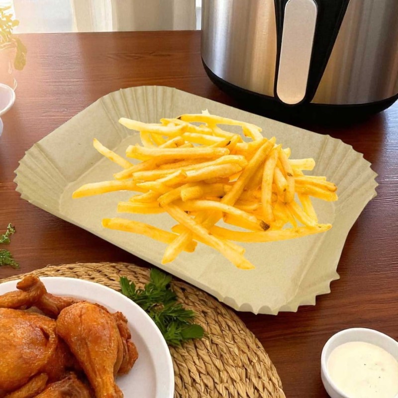 Wkład filtr papierowy do frytownicy Air Fryer  22x14cm 50szt. ALPENBURG