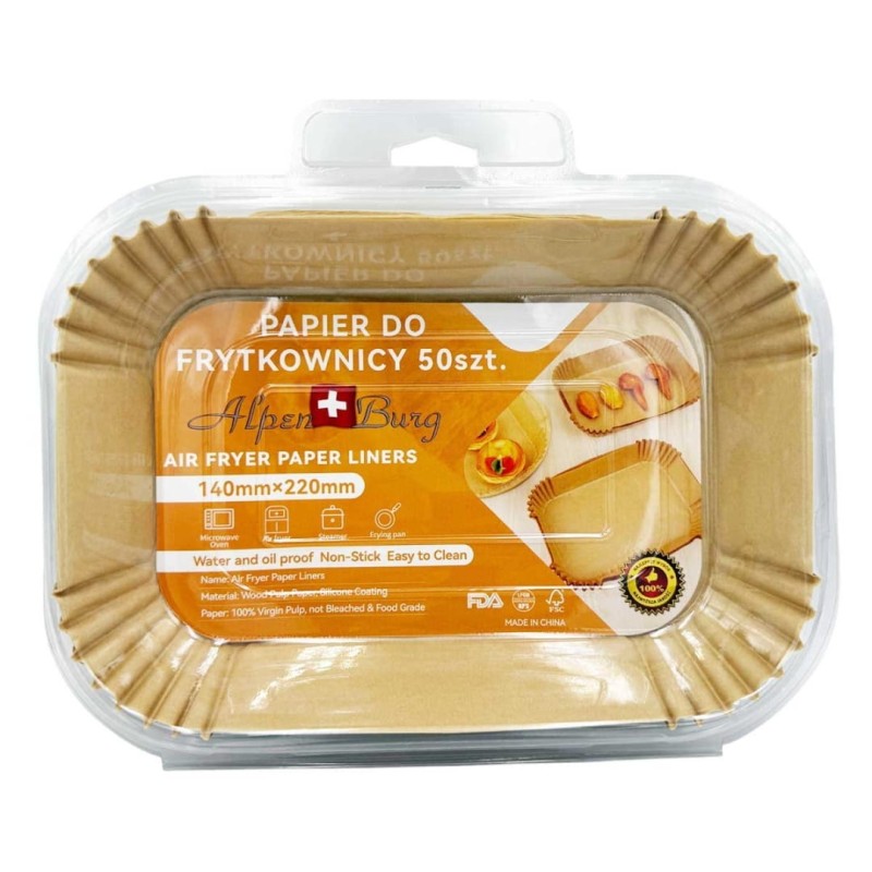 Wkład filtr papierowy do frytownicy Air Fryer  22x14cm 50szt. ALPENBURG