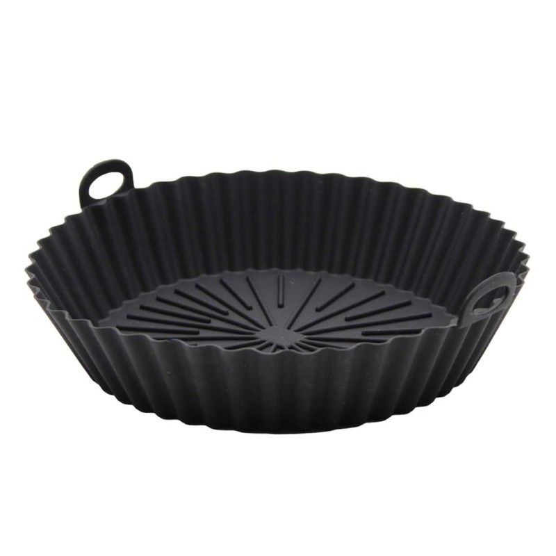 Wkład silikonowy wielorazowy do frytownicy Air Fryer 17cm czarny