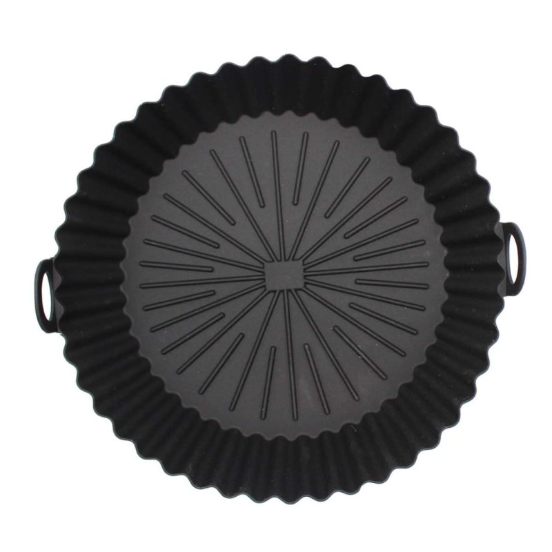 Wkład silikonowy wielorazowy do frytownicy Air Fryer 17cm czarny