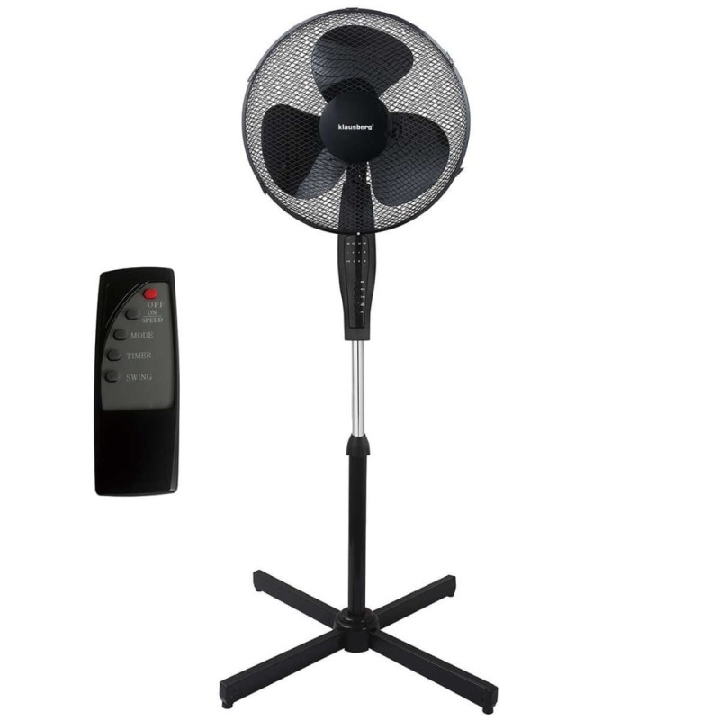 Wentylator wiatrak podłogowy z pilotem 40cm KLAUSBERG czarny