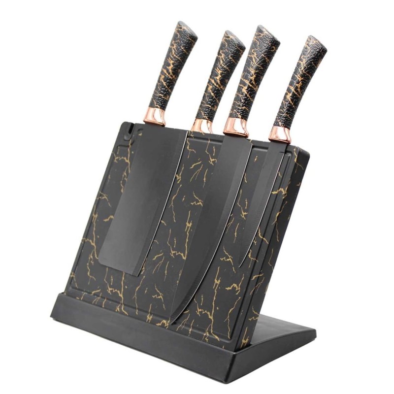 Stojak magnetyczny na noże z wbudowaną ostrzałką 27x23cm